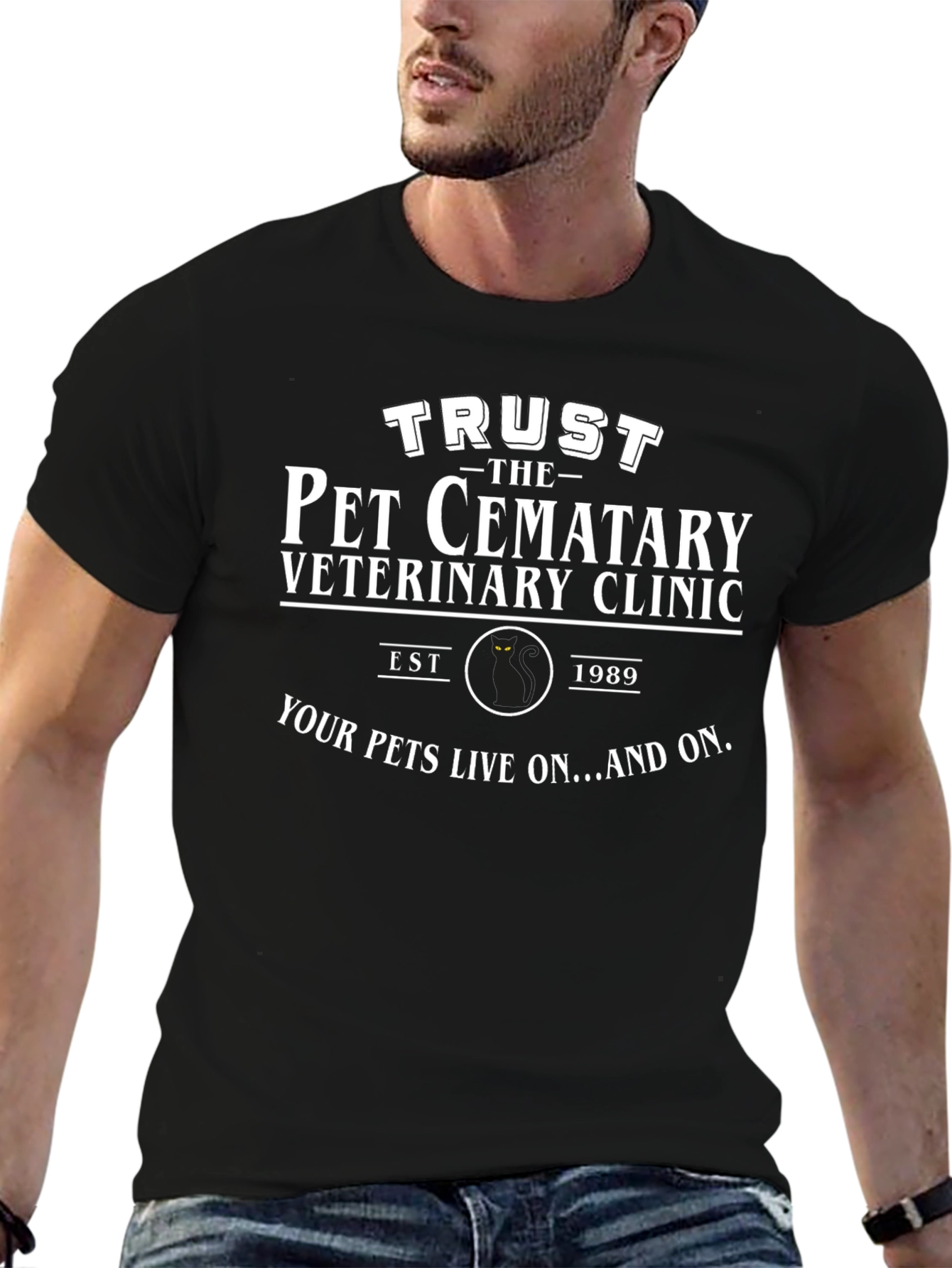 Trust the Pet Cemetary Veterinary Clinic Black T-Shirt