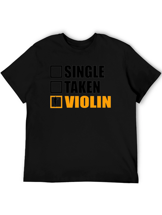 Single Taken Violin Black T-Shirt