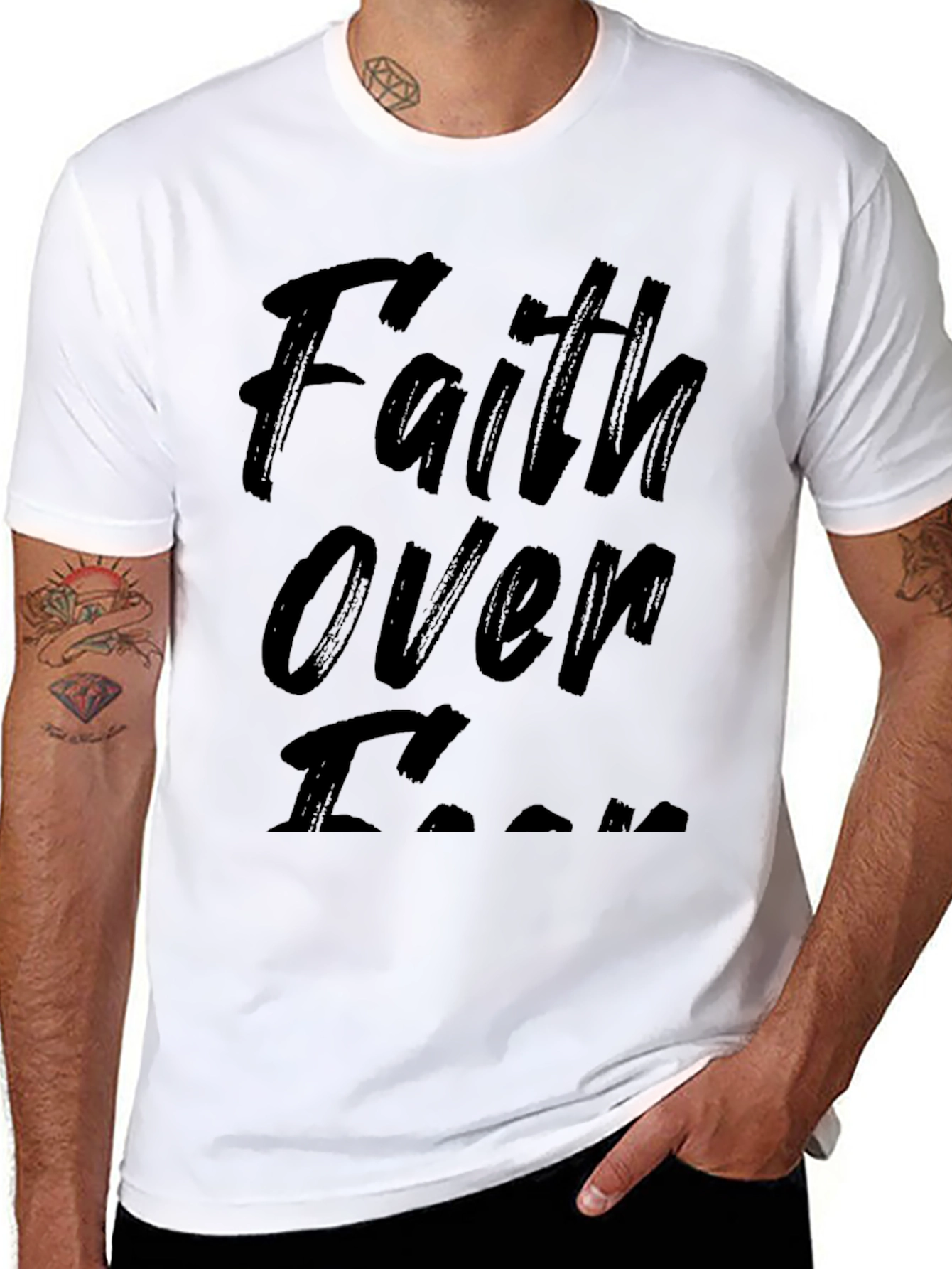 Faith Over Fear Black T-Shirt