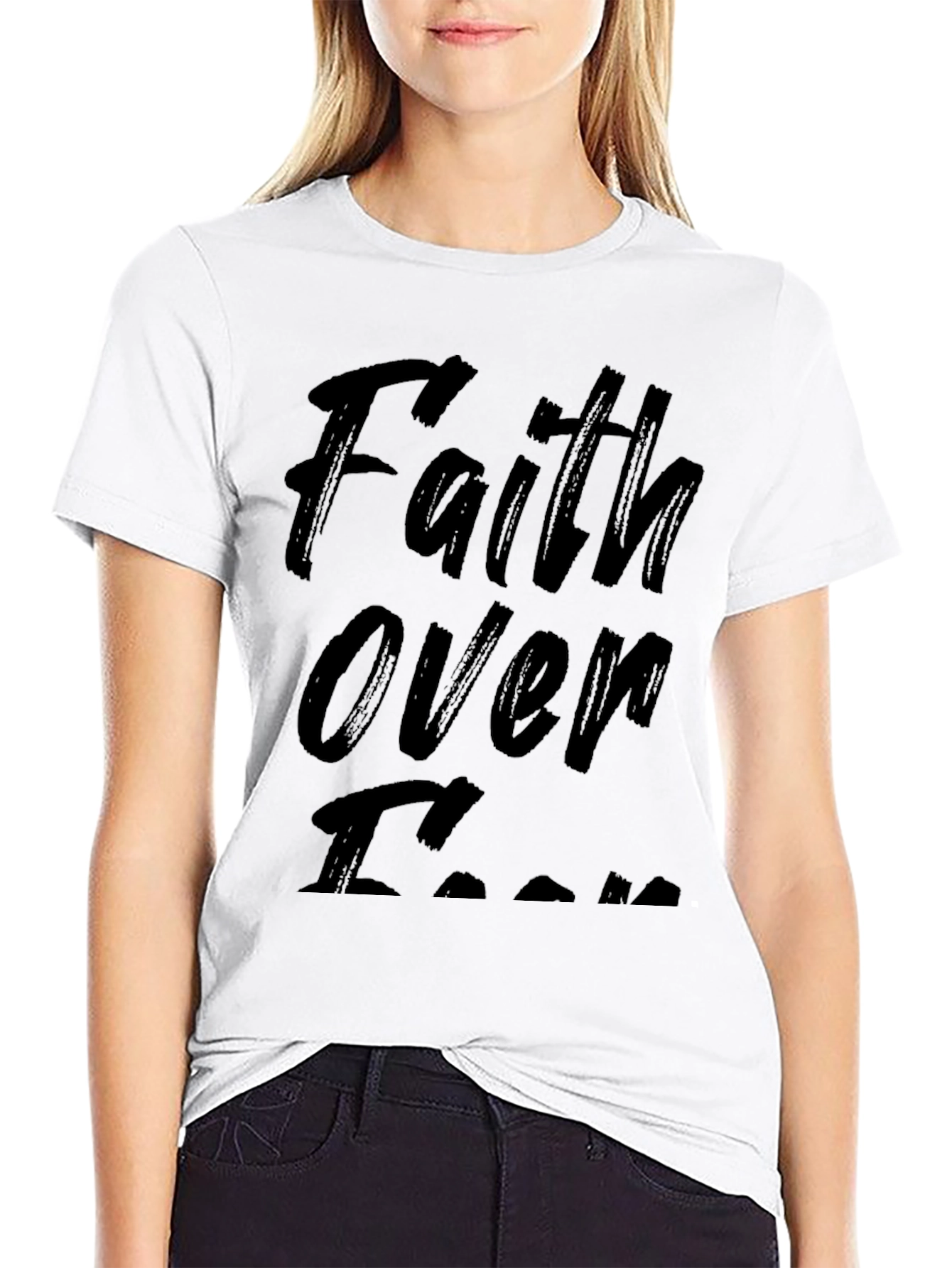 Faith Over Fear Black T-Shirt