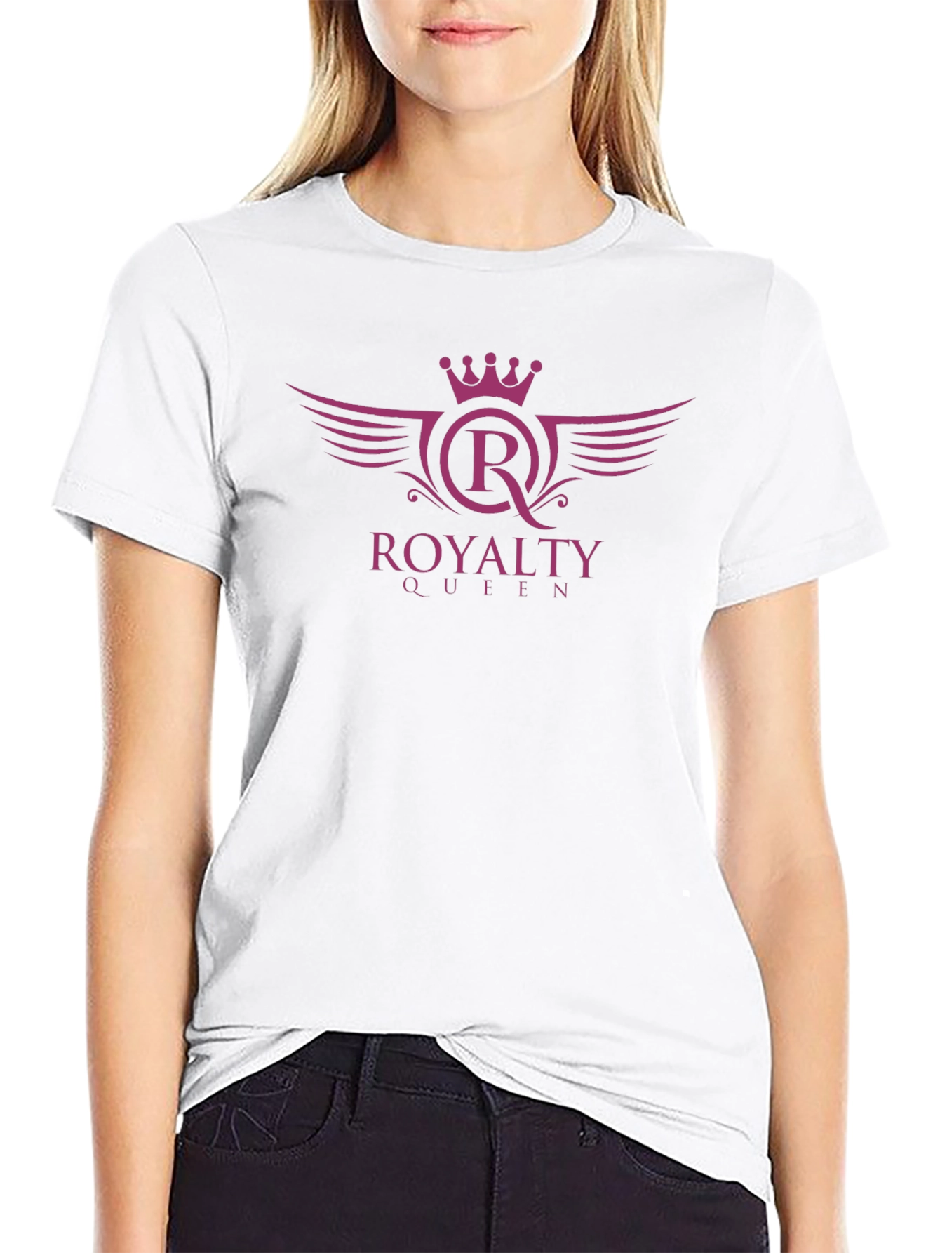 Royalty Queen Graphic Tee - Premium Black T-Shirt