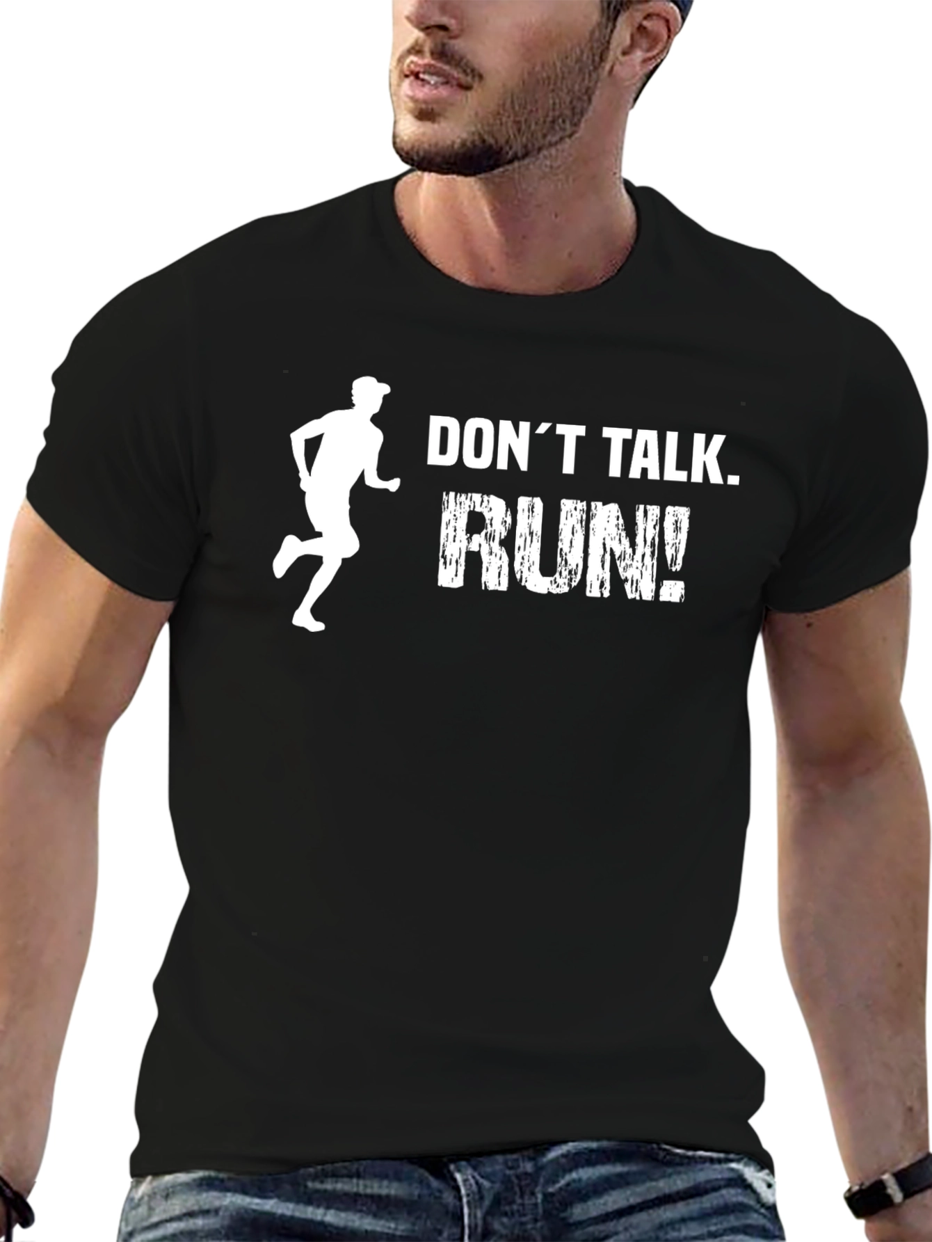 Dont Talk Run! Graphic Tee - Athletic Runner Shirt