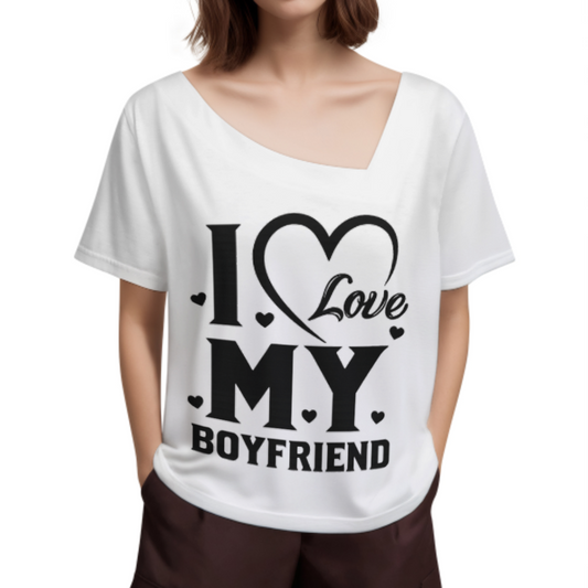 I Love My Boyfriend Graphic T-Shirt – Cute Romantic Couple Tee for Everyday Casual Style(z238)