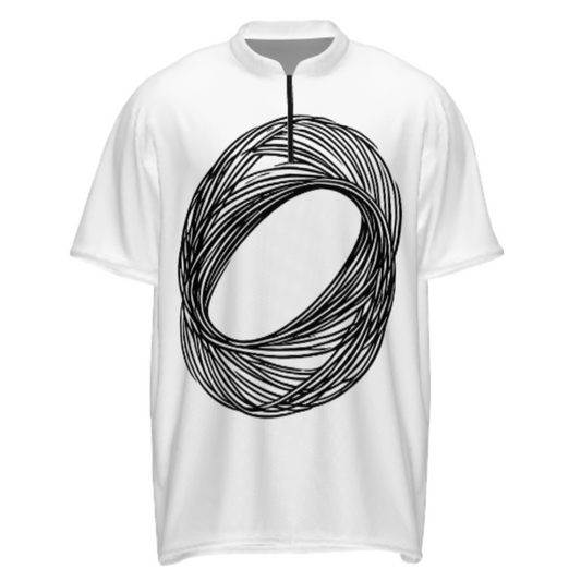 Abstract Scribble Ring Graphic Tee – Minimalist Artistic Line Design T-Shirt for Streetwear & Modern Fashion(z255)