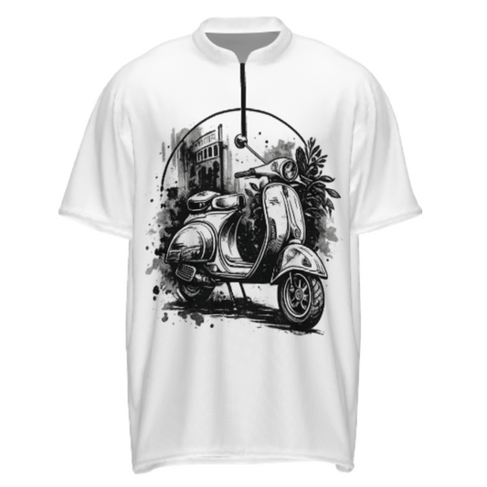 Vintage Scooter Graphic T-Shirt – Retro Italian Style Moped Travel Streetwear Tee(z253)