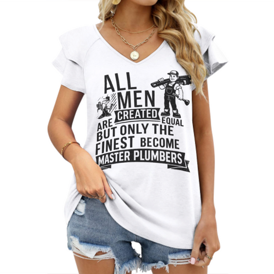 Master Plumber Funny Graphic T-Shirt – Skilled Tradesman Humor Tee for Plumbing Professionals(z245)