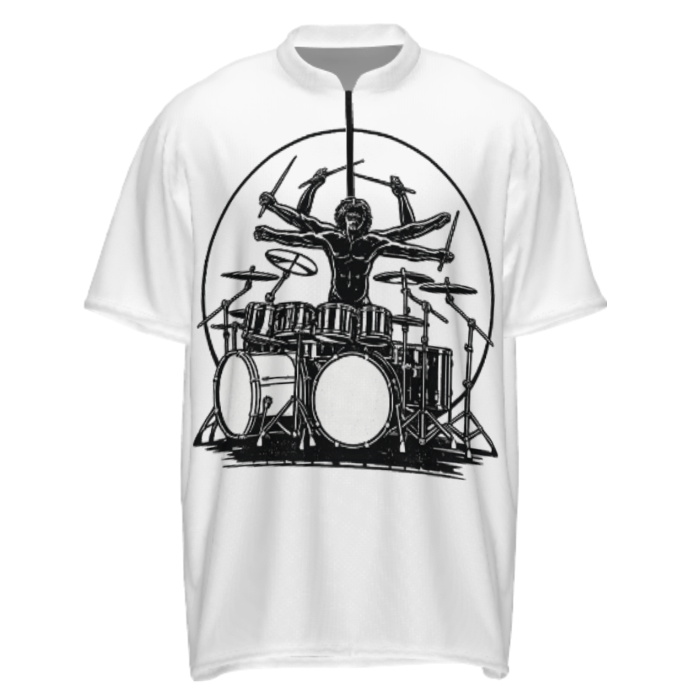 Multi-Arm Drummer Graphic T-Shirt – Rock Band Drum Kit Vintage Musician Tee(z252)