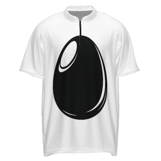 Minimalist Black Egg Graphic T-Shirt – Simple Modern Abstract Streetwear Tee(z254)