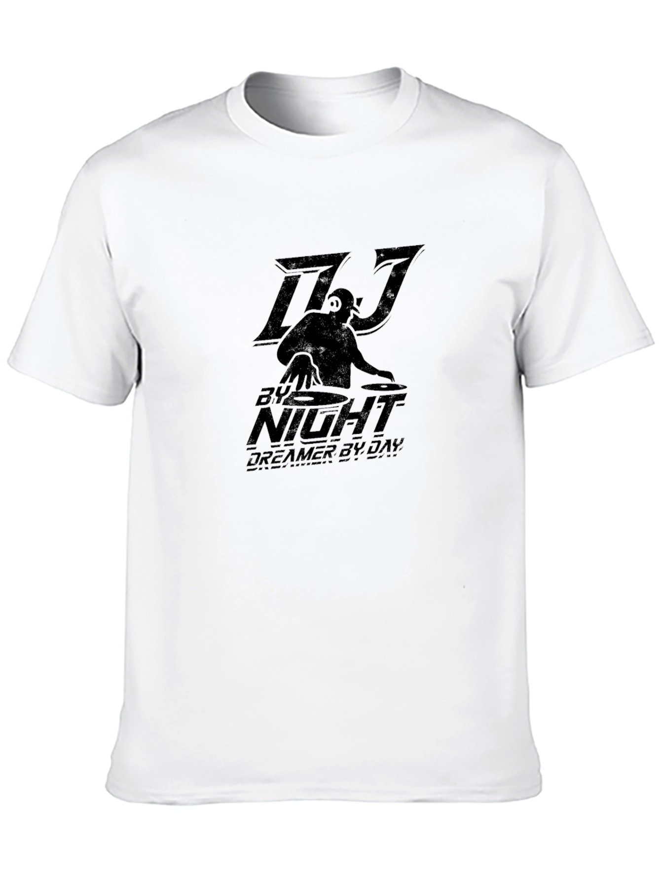 DJ by Night T-Shirt - Black Graphic Tee