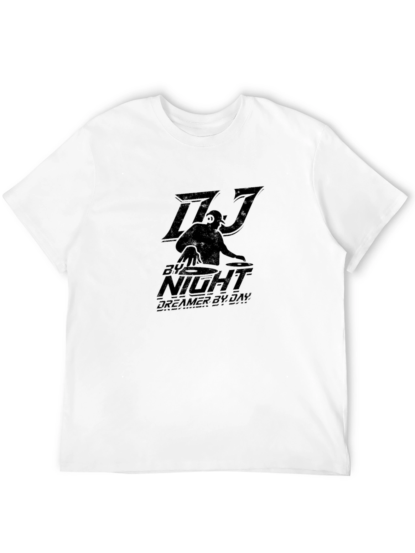 DJ by Night T-Shirt - Black Graphic Tee