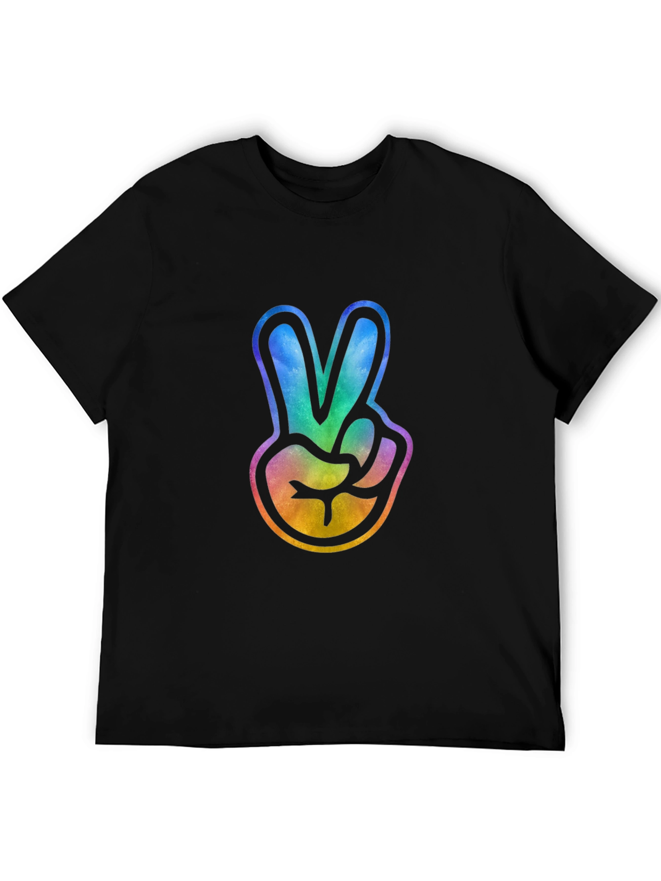 Peace Sign Tie-Dye Graphic Tee - Trendy Casual