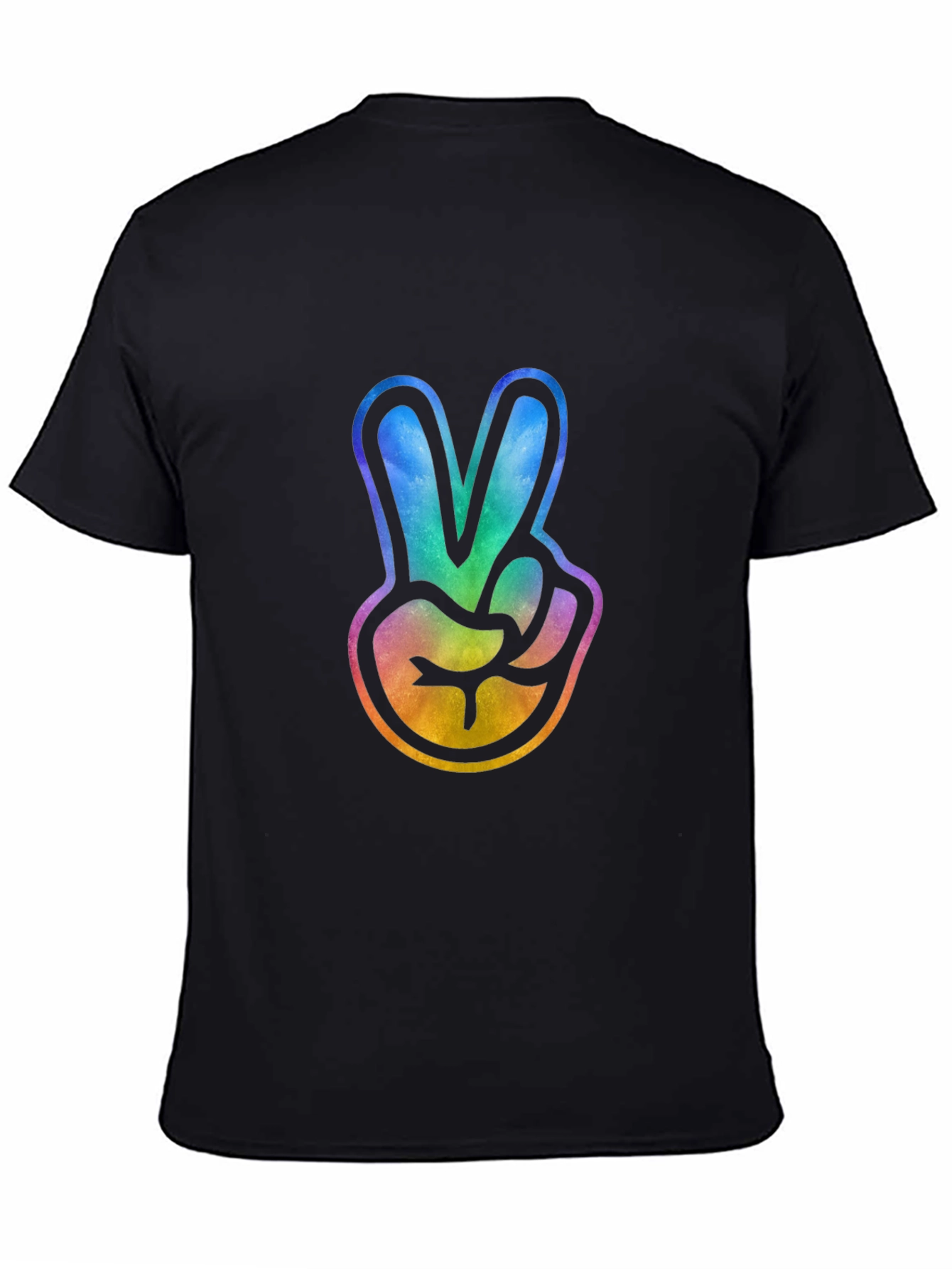 Peace Sign Tie-Dye Graphic Tee - Trendy Casual