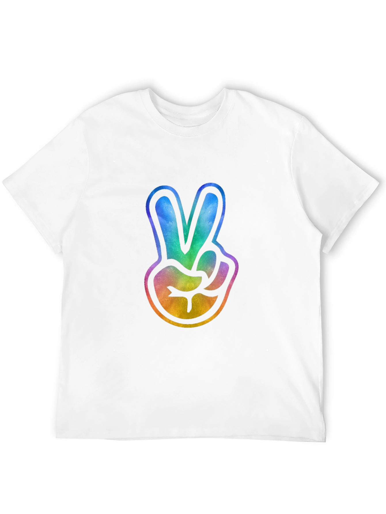 Peace Sign Tie-Dye Graphic Tee - Trendy Casual