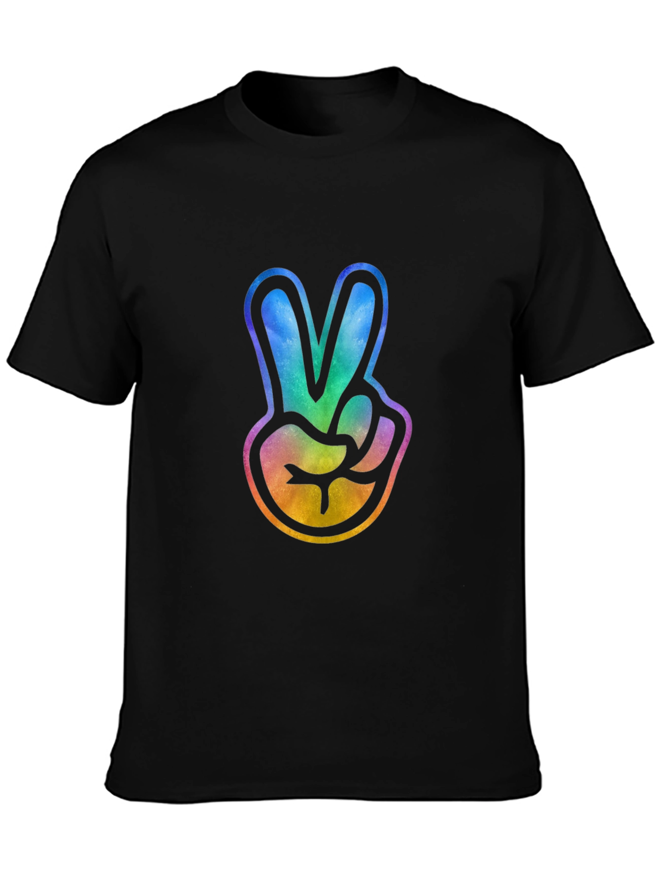 Peace Sign Tie-Dye Graphic Tee - Trendy Casual