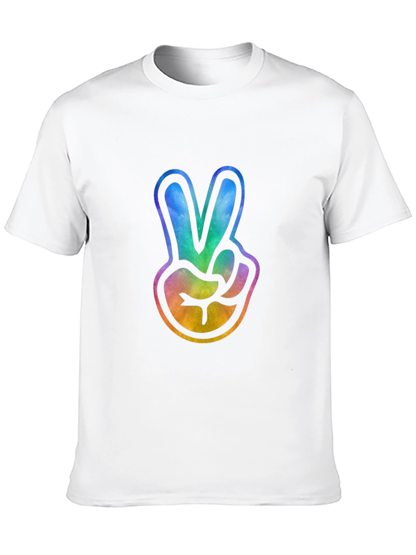 Peace Sign Tie-Dye Graphic Tee - Trendy Casual