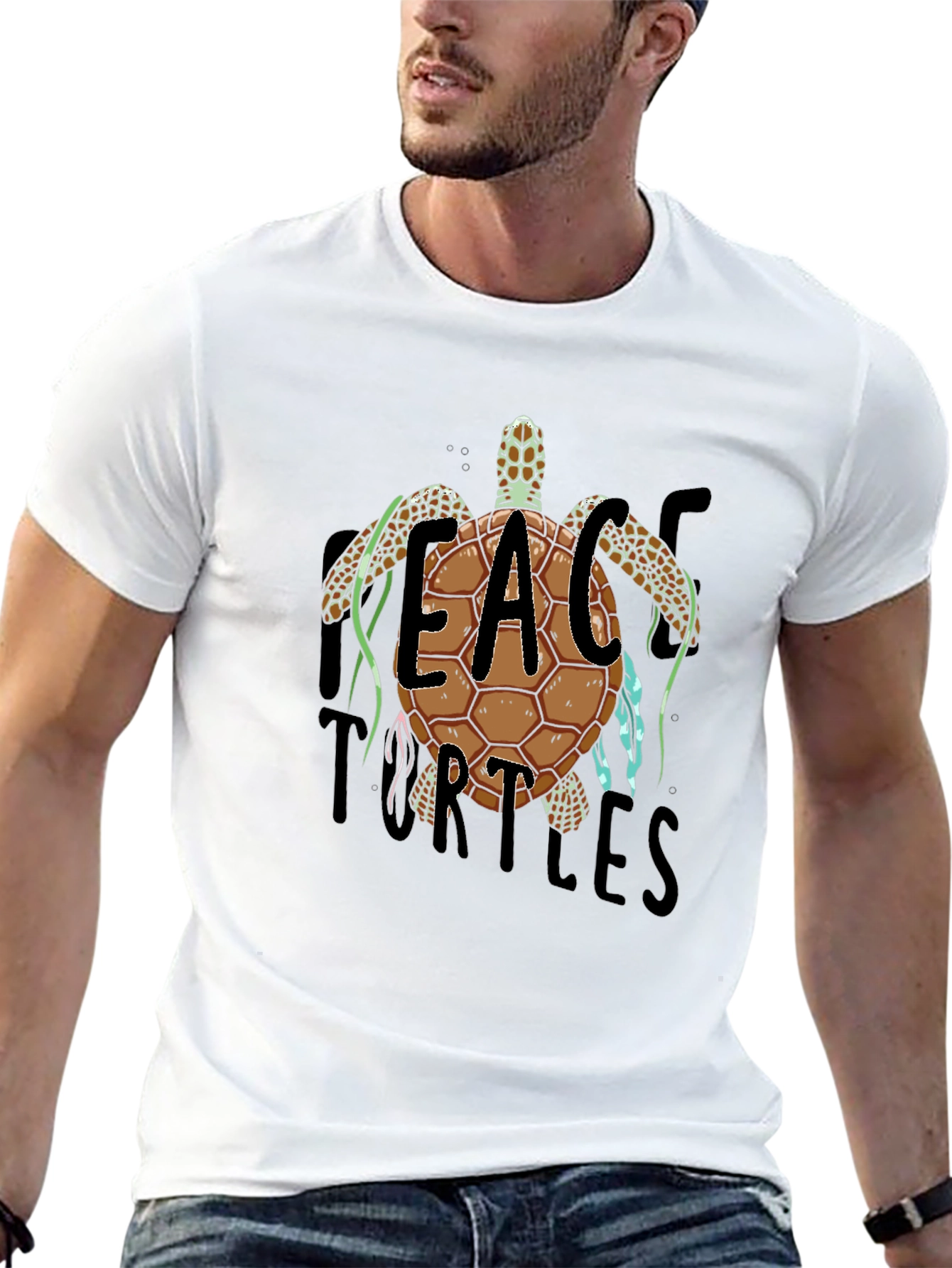 Peace Turtles Graphic Tee - Stylish Comfort