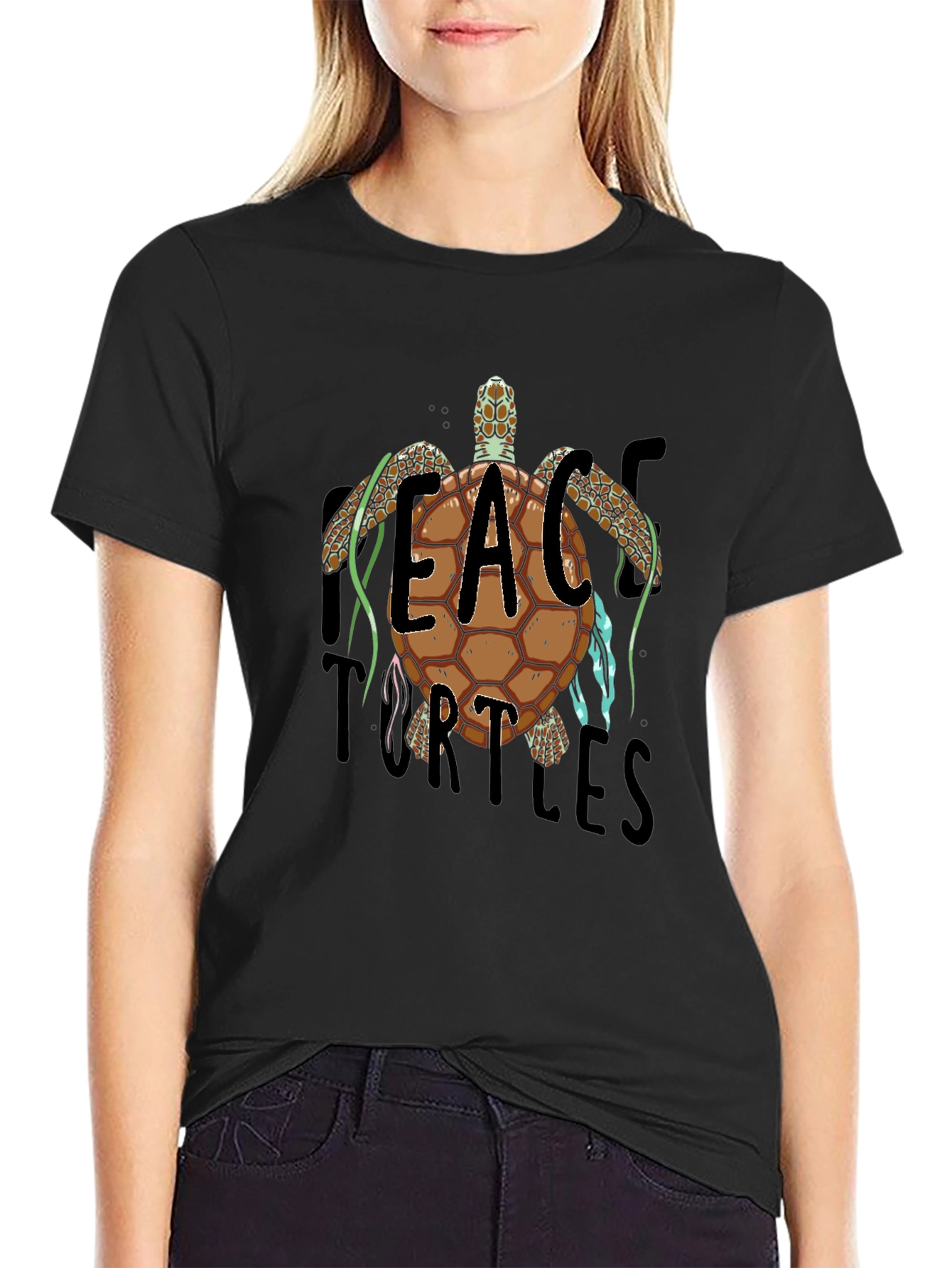 Peace Turtles Graphic Tee - Stylish Comfort