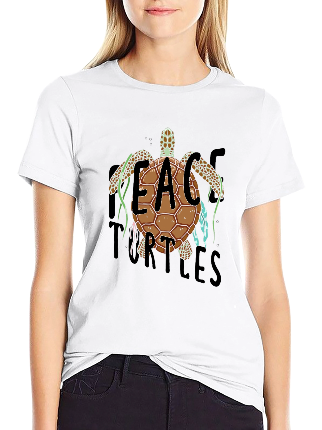 Peace Turtles Graphic Tee - Stylish Comfort