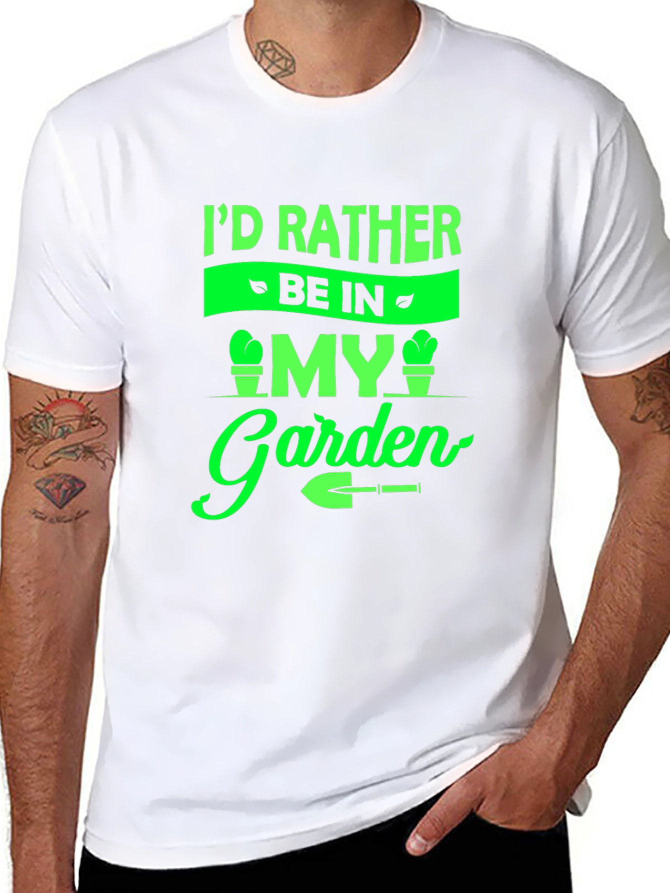 Gardeners Tee: Id Rather Be In My Garden T-Shirt