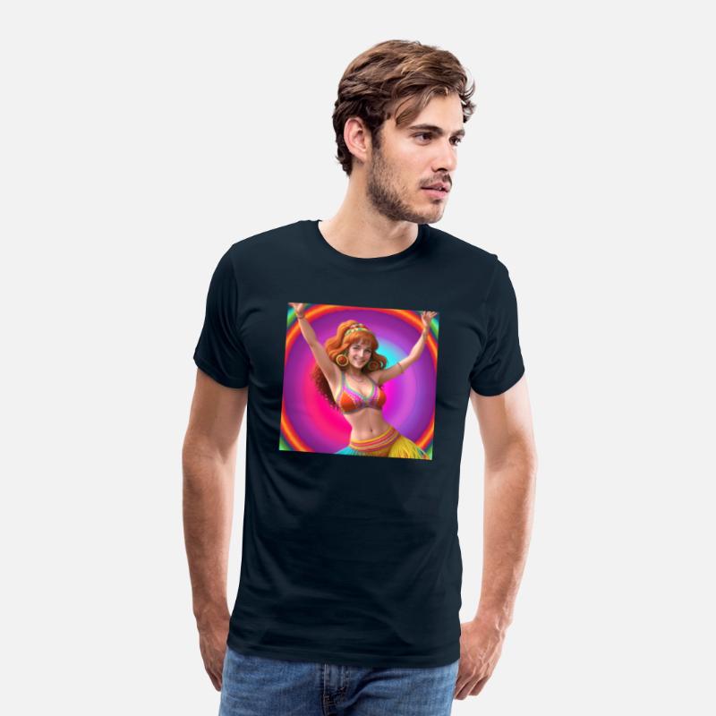 70's Hippie Woman Dances Groovy