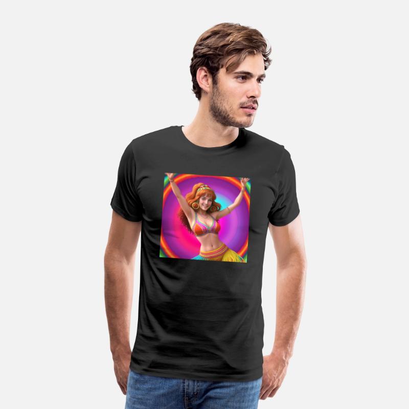 70's Hippie Woman Dances Groovy