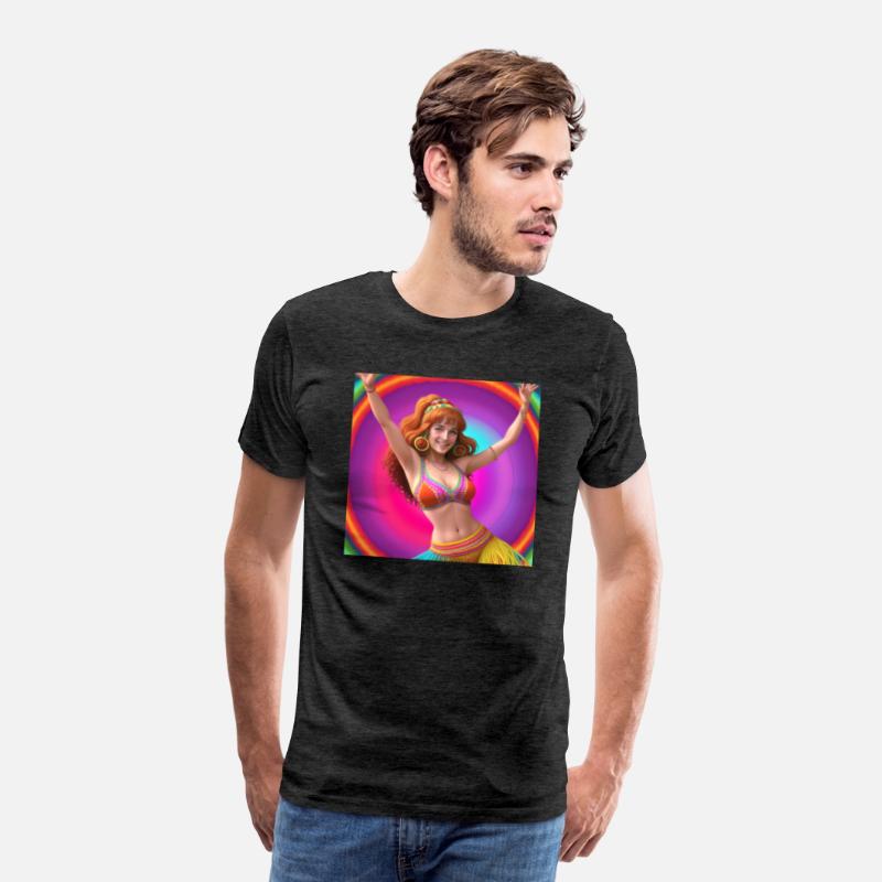 70's Hippie Woman Dances Groovy