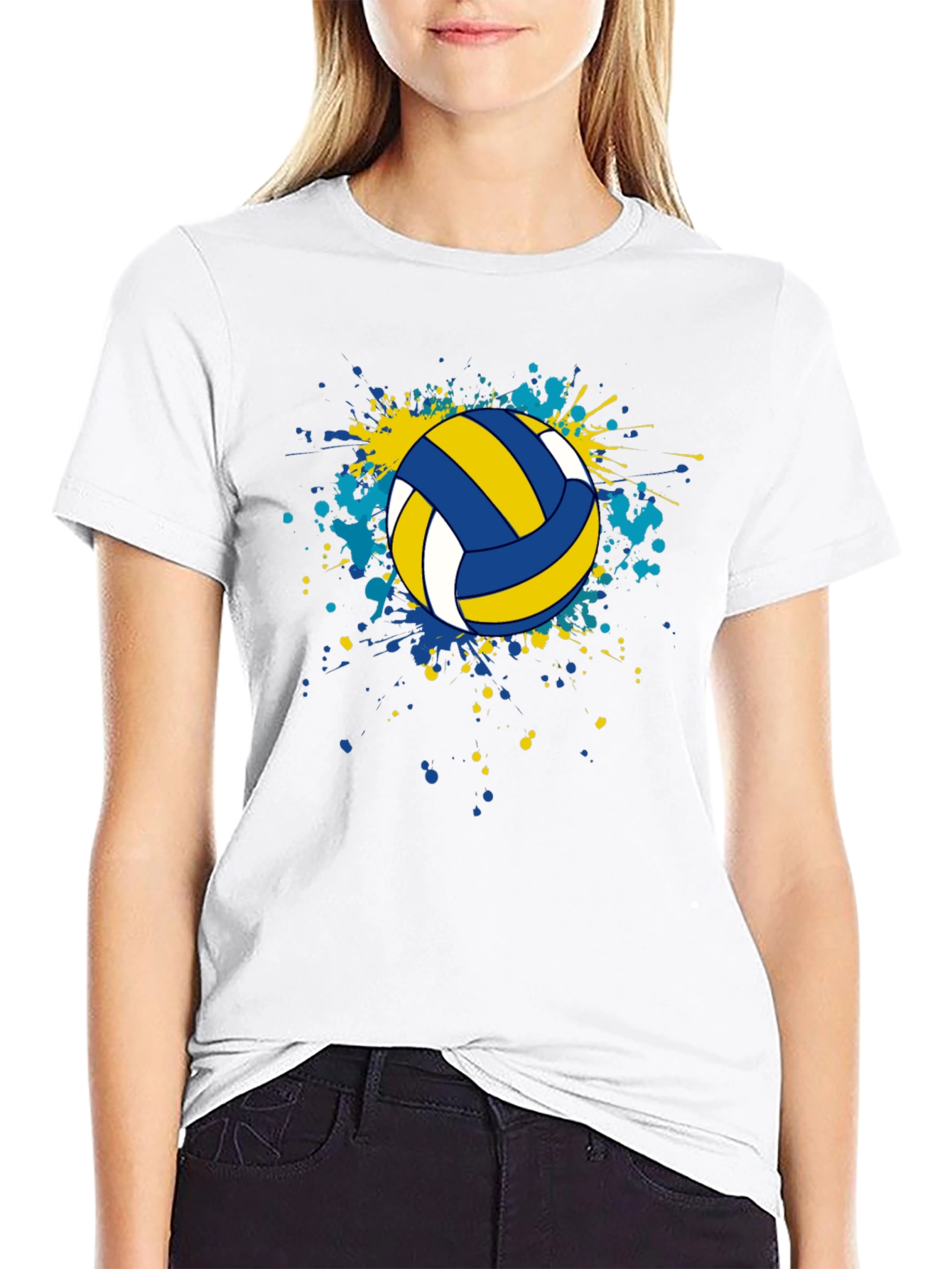 Volleyball Splatter Graphic Tee