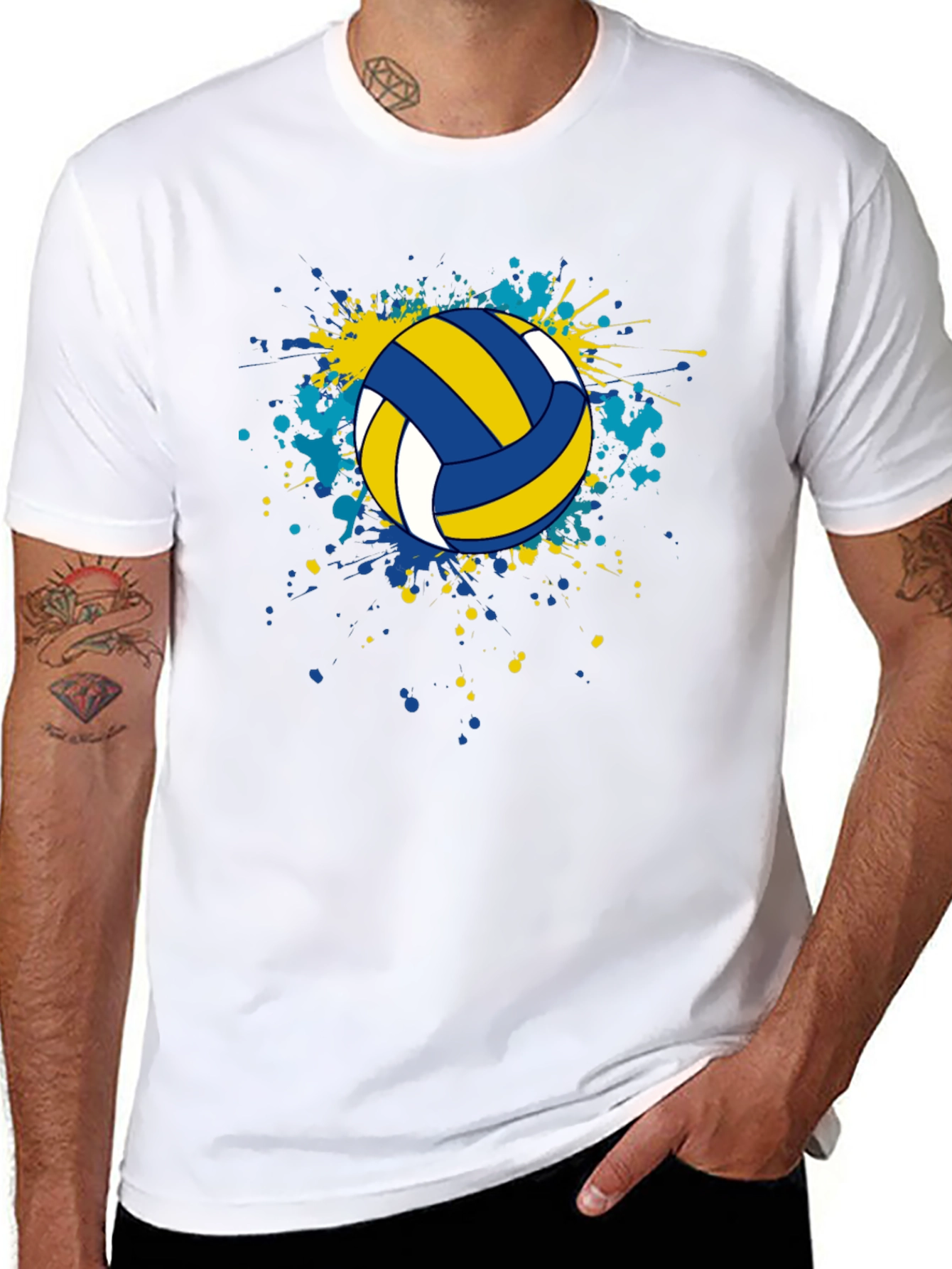 Volleyball Splatter Graphic Tee
