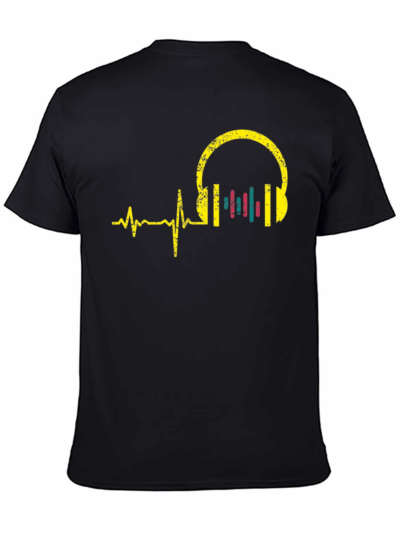 Music Lover T-Shirt - Headphone Heartbeat Design
