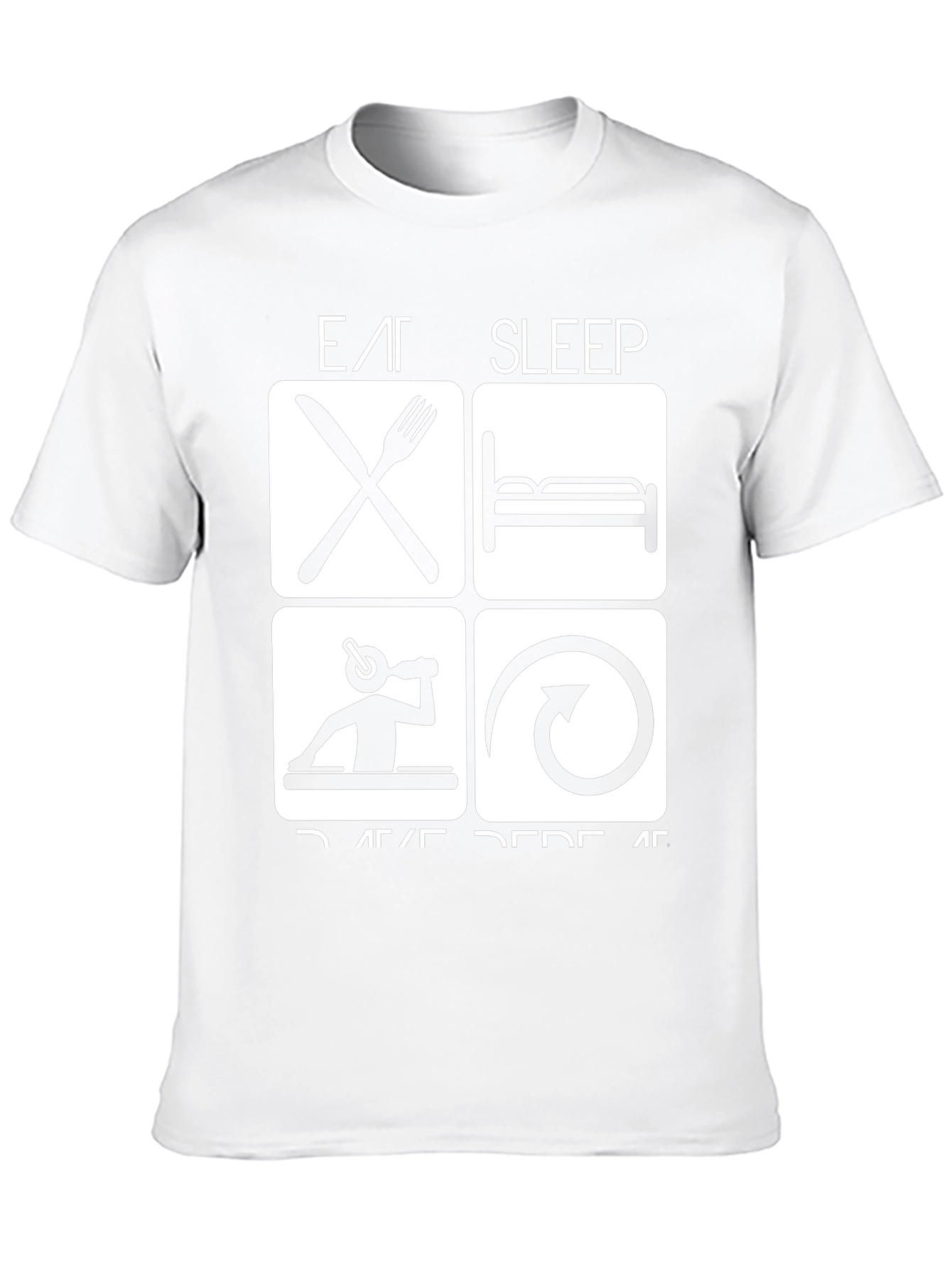 Eat Sleep Rave Repeat Black Graphic Tee