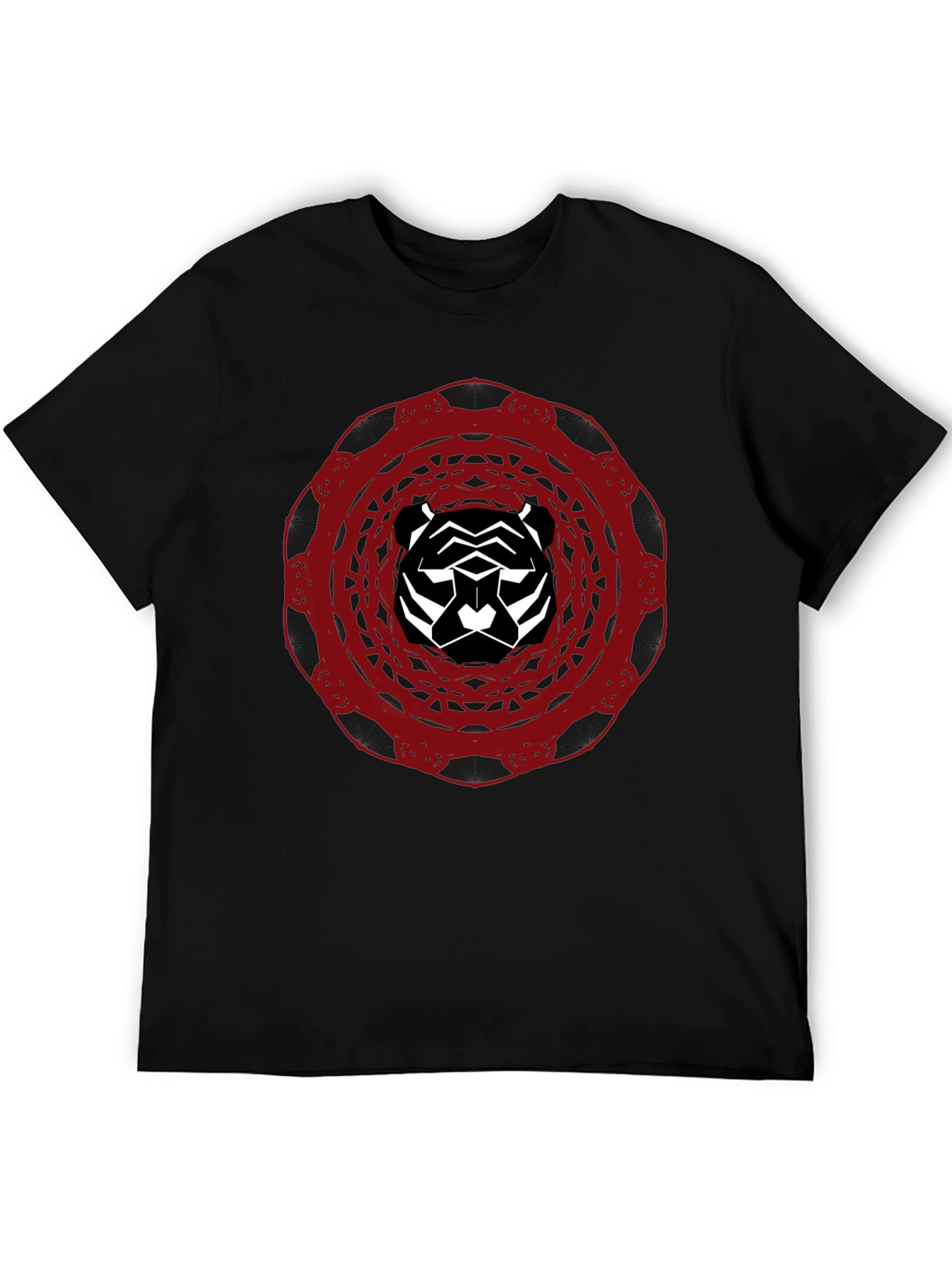 Abstract Tiger Graphic Tee - Black