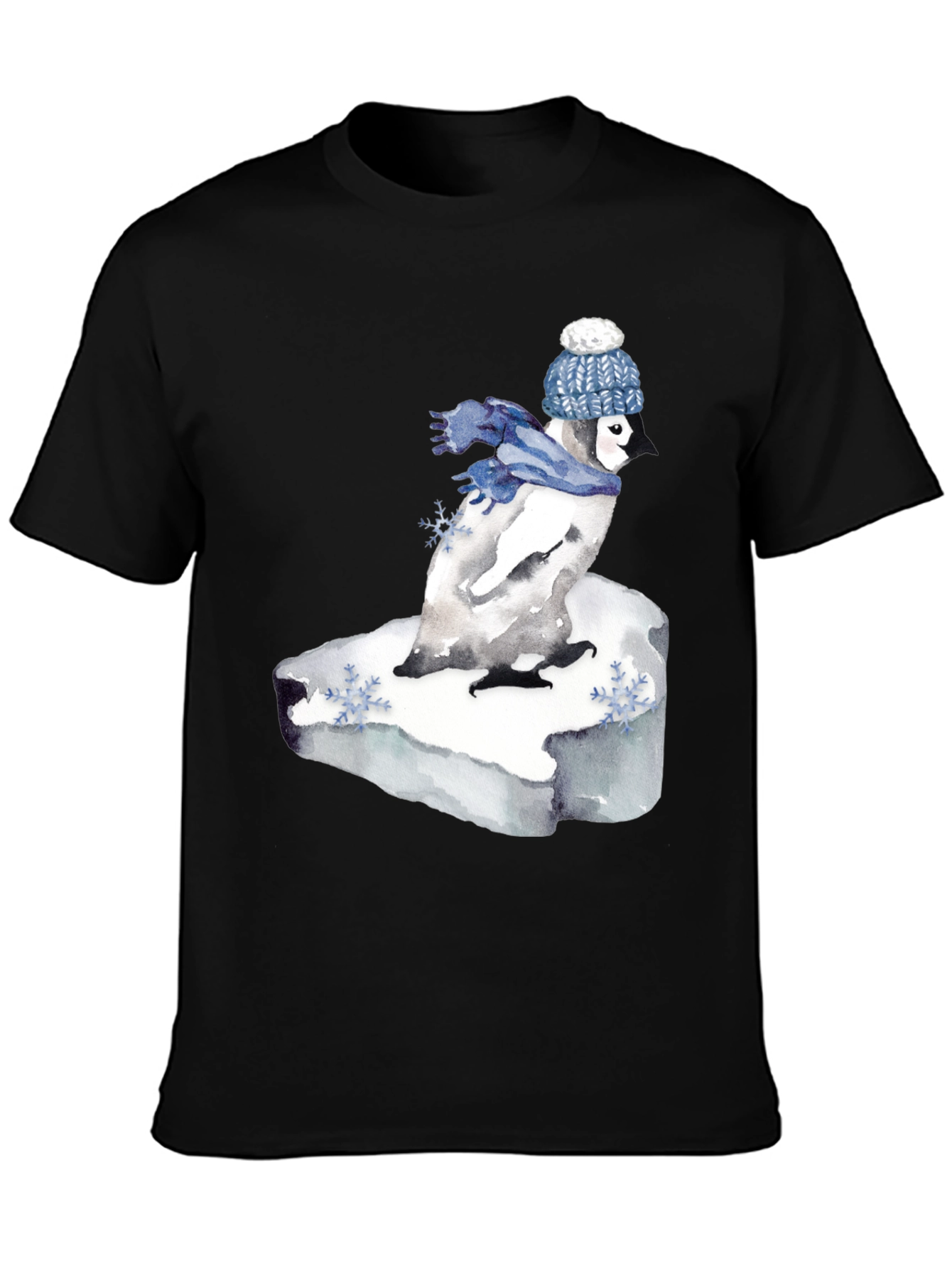 Penguin Winter Scene Graphic Tee