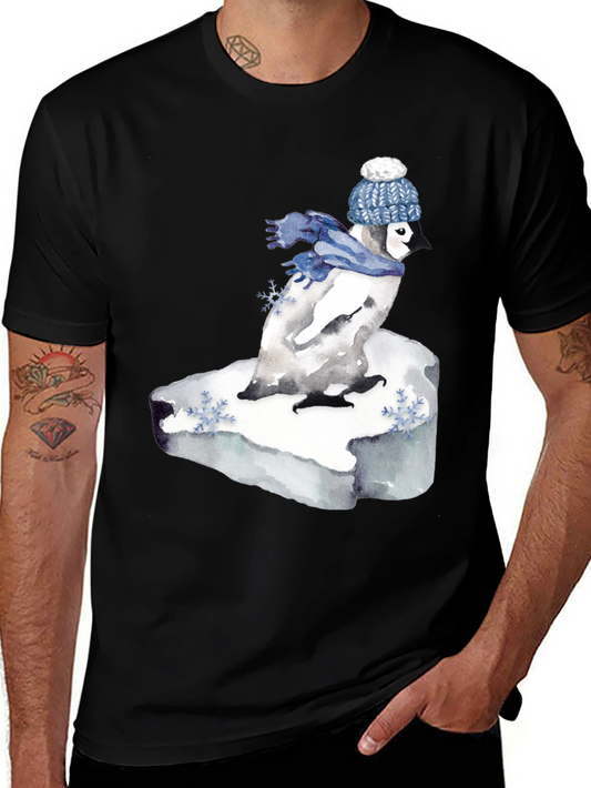 Penguin Winter Scene Graphic Tee