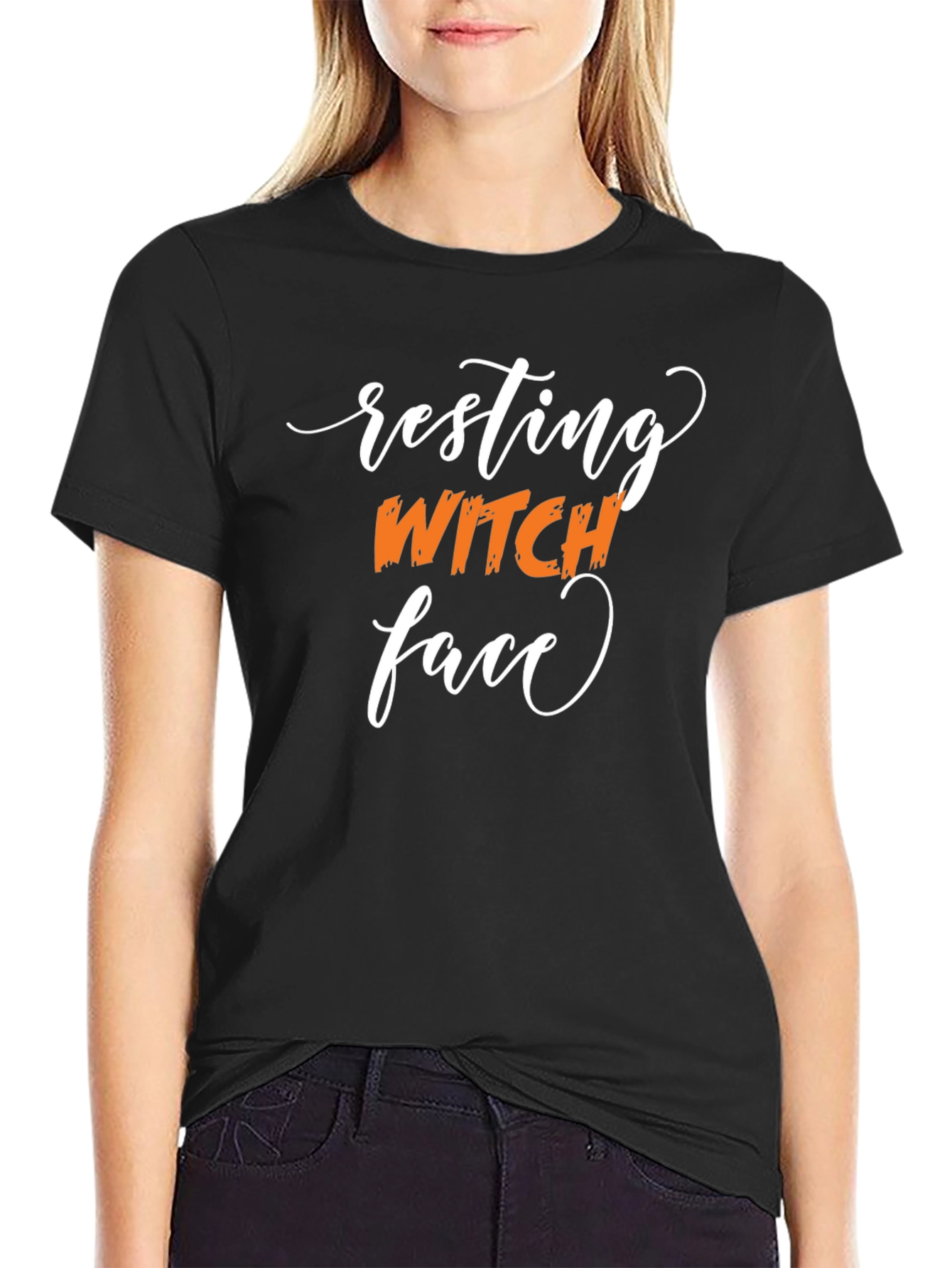 Resting Witch Face Black Tee