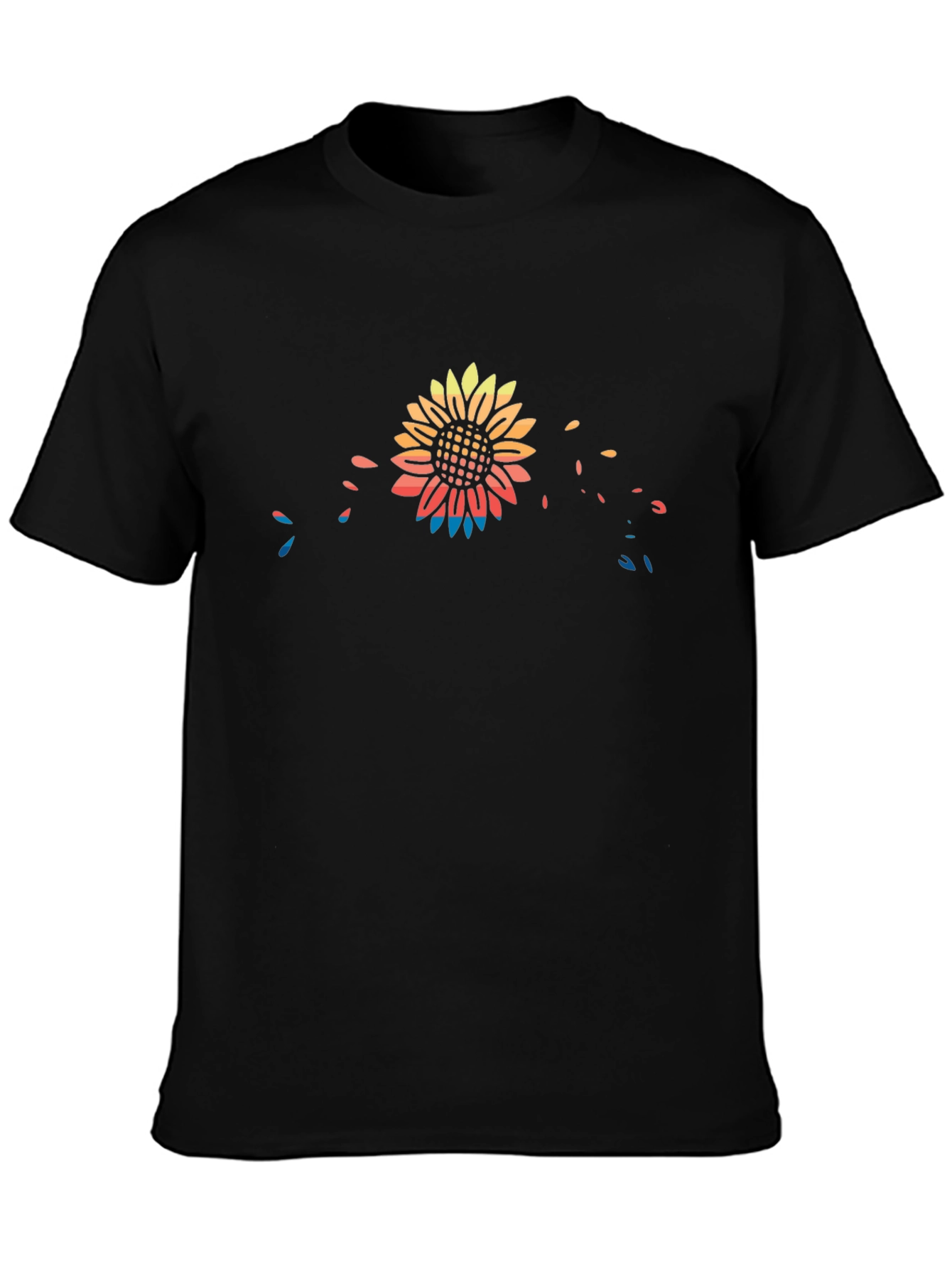 Sunflower Graphic Black T-Shirt