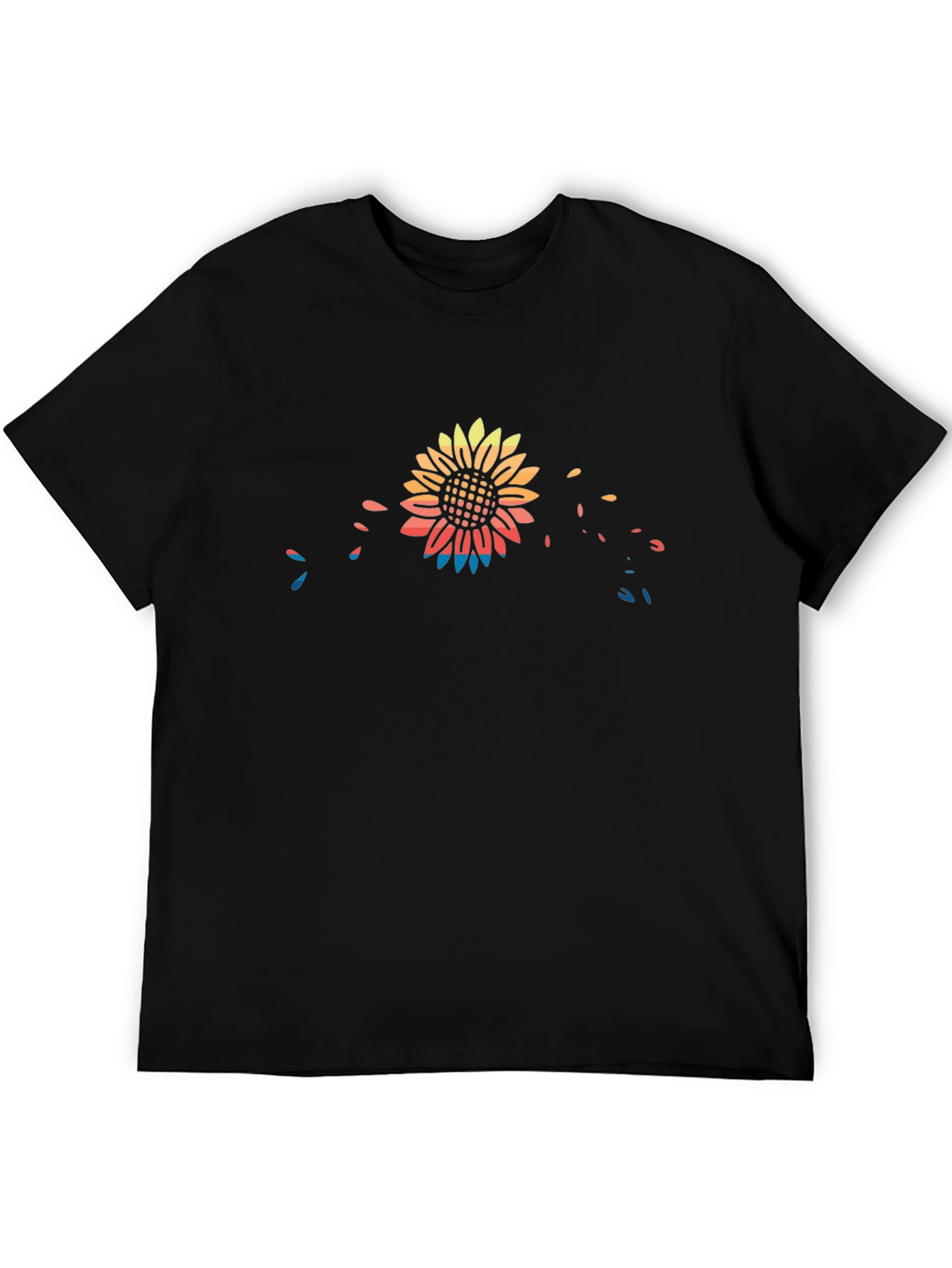 Sunflower Graphic Black T-Shirt