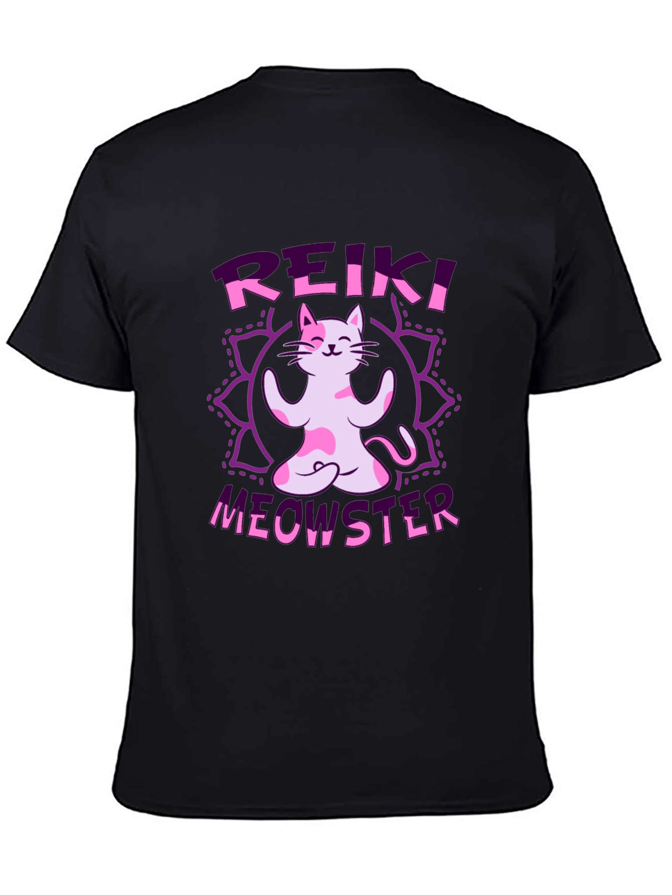 Reiki Meowster Black Graphic Tee