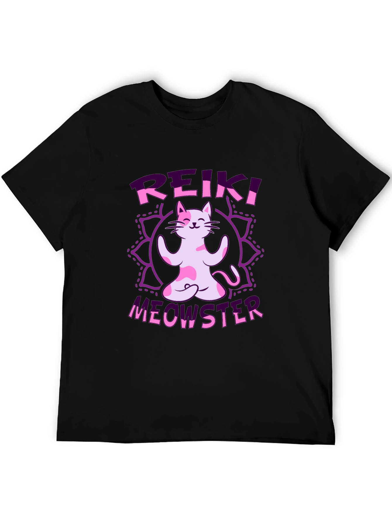 Reiki Meowster Black Graphic Tee