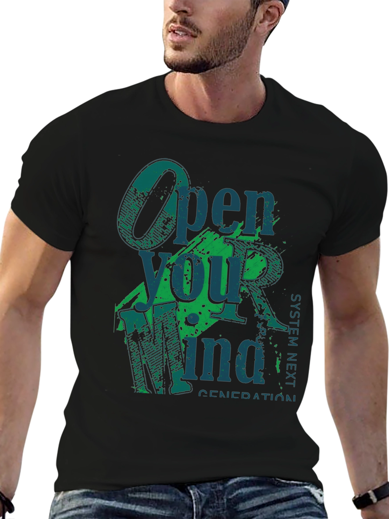 Open Your Mind Graphic Tee - Black T-Shirt