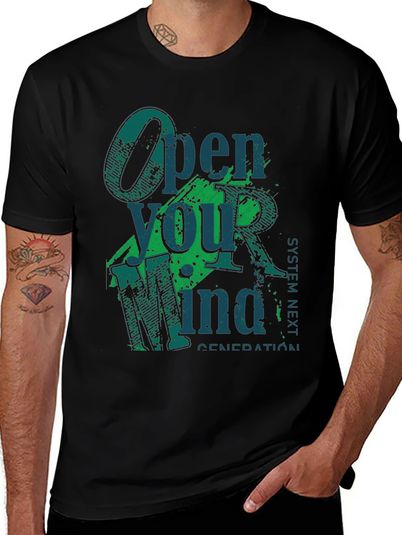 Open Your Mind Graphic Tee - Black T-Shirt