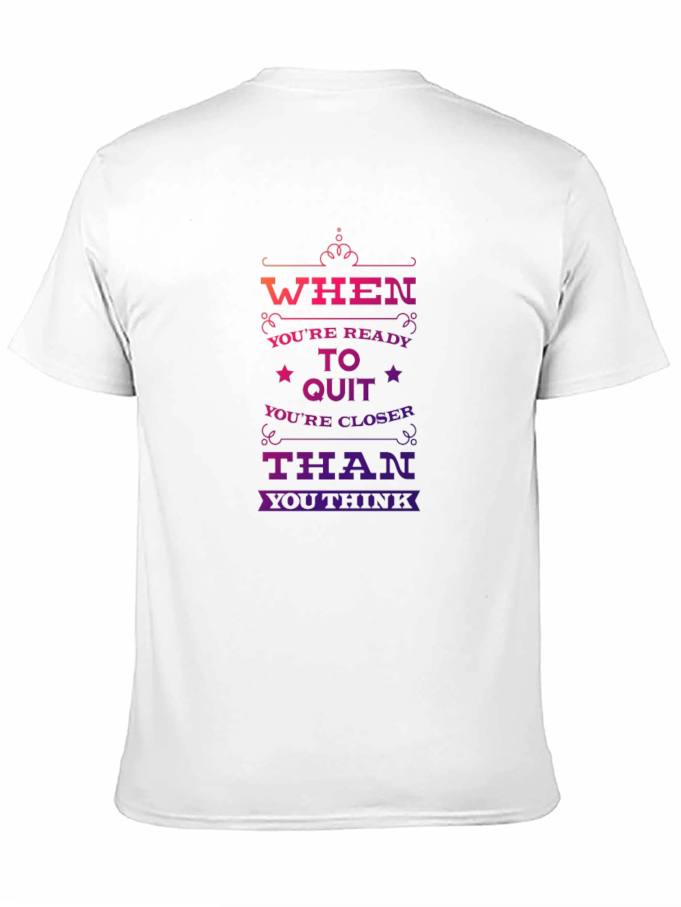 Motivational Quote Black T-Shirt for Men