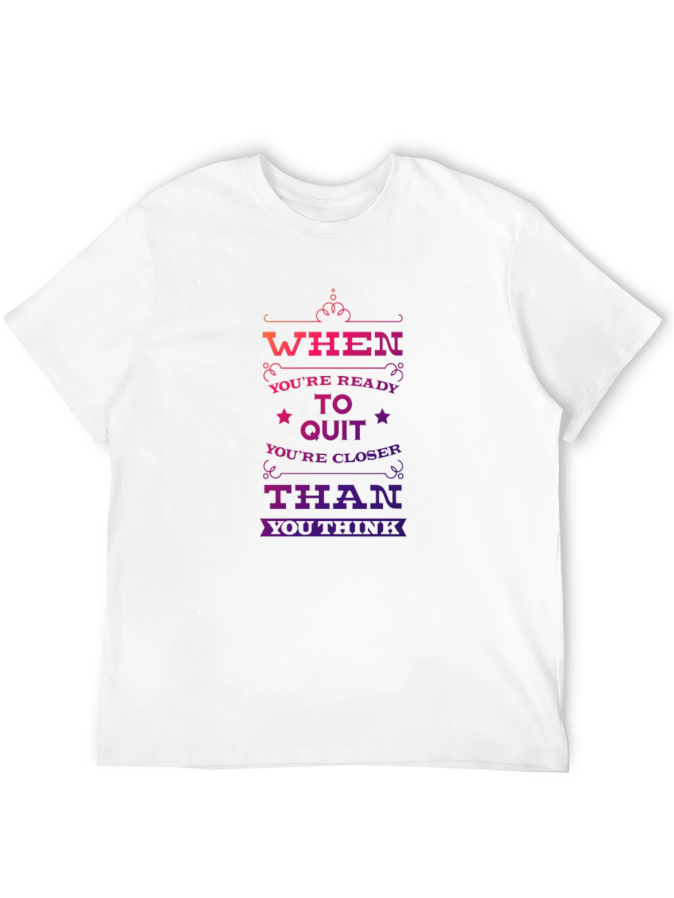 Motivational Quote Black T-Shirt for Men