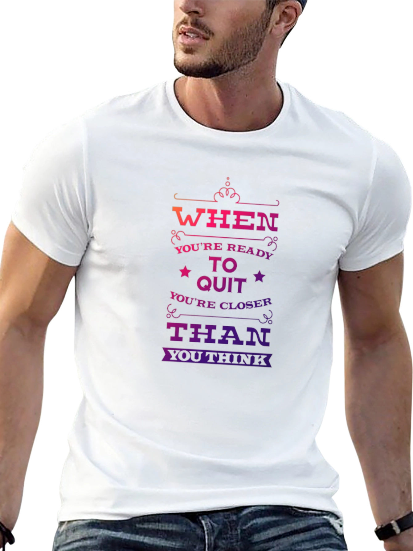 Motivational Quote Black T-Shirt for Men