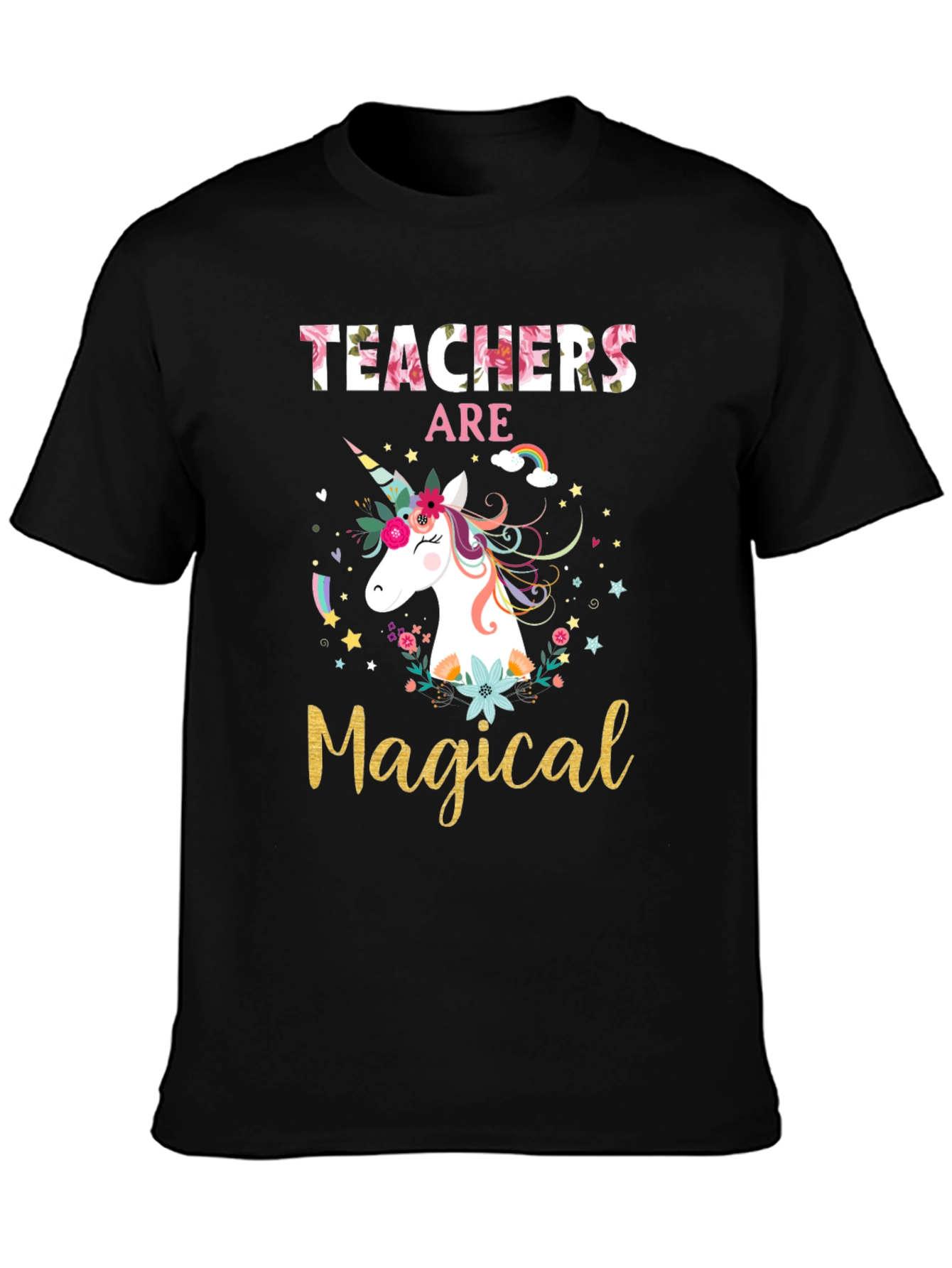 Teachers Are Magical Unicorn Graphic T-Shirt