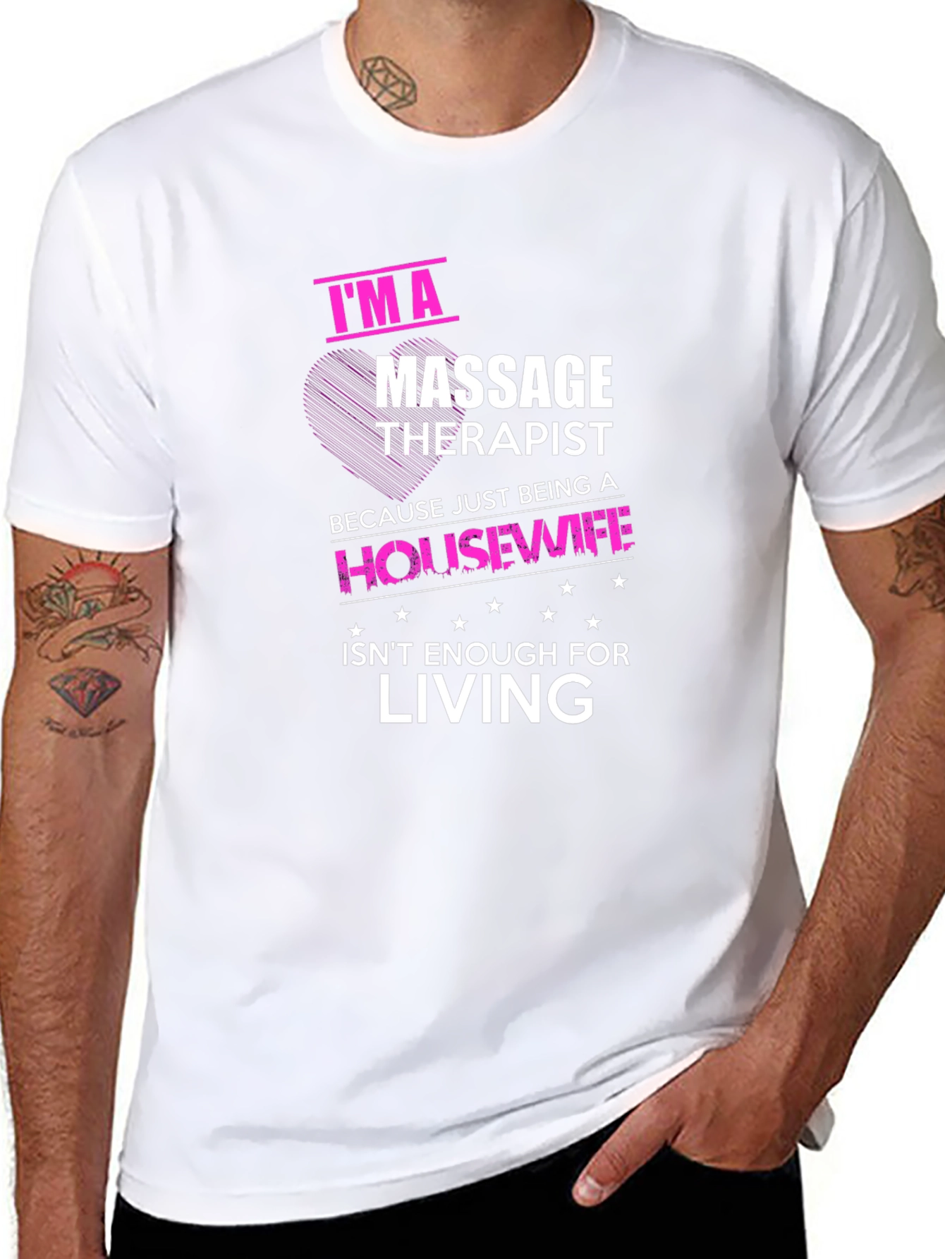 Massage Therapist T-Shirt Funny Housewife Living Tee
