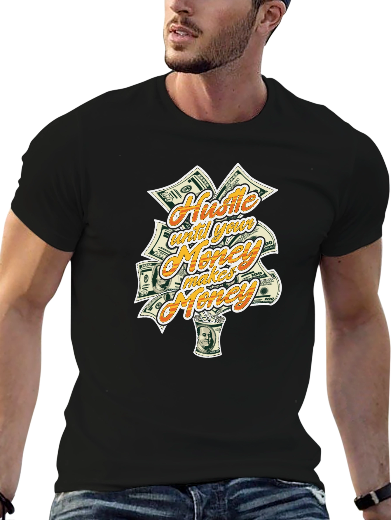 Hustle Until Your Money Makes Money Graphic Tee