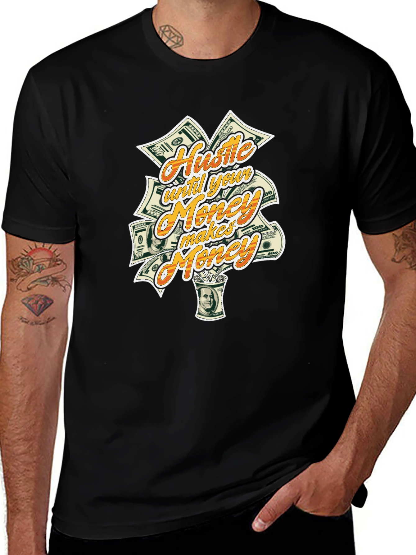 Hustle Until Your Money Makes Money Graphic Tee