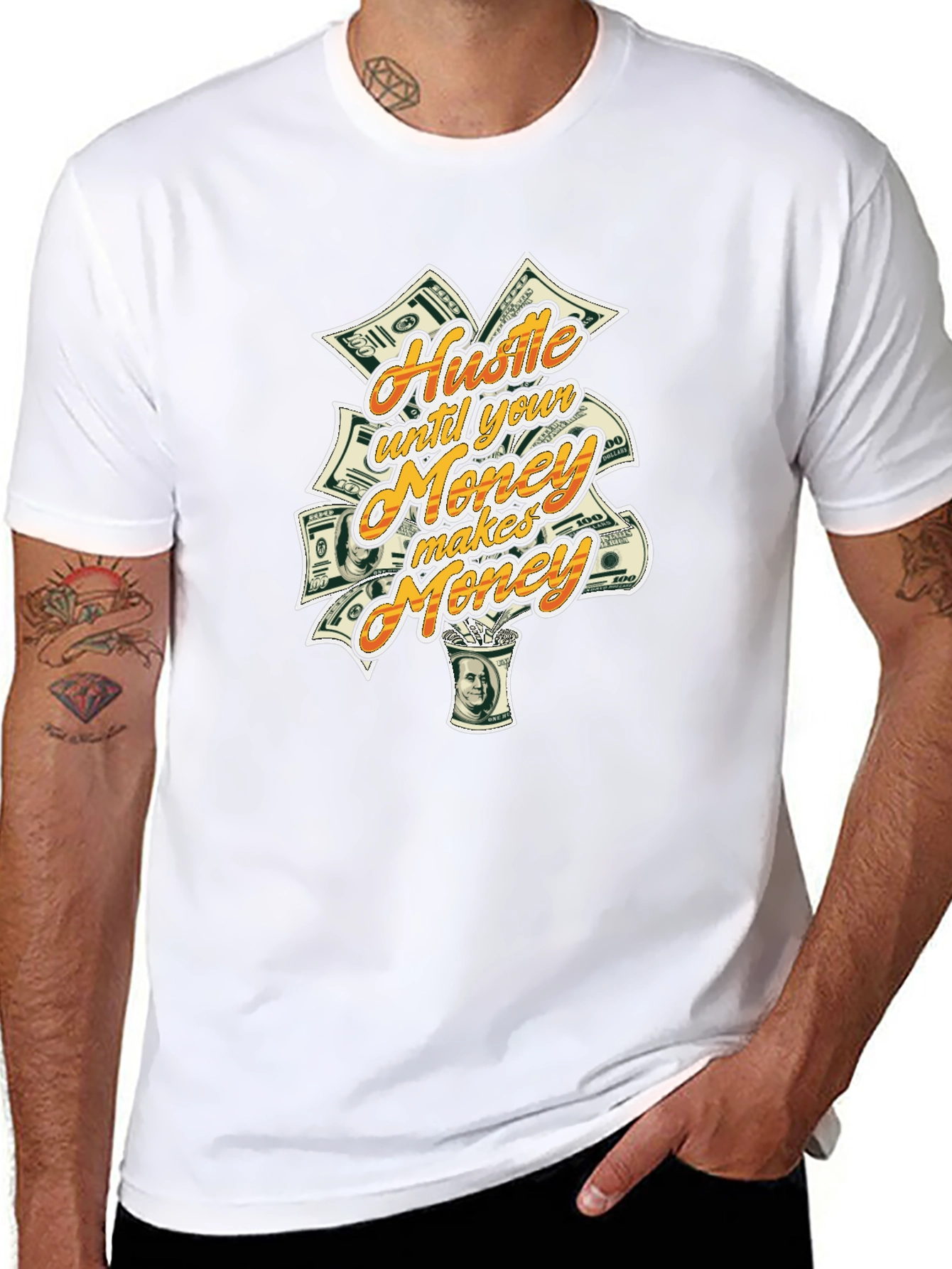 Hustle Until Your Money Makes Money Graphic Tee
