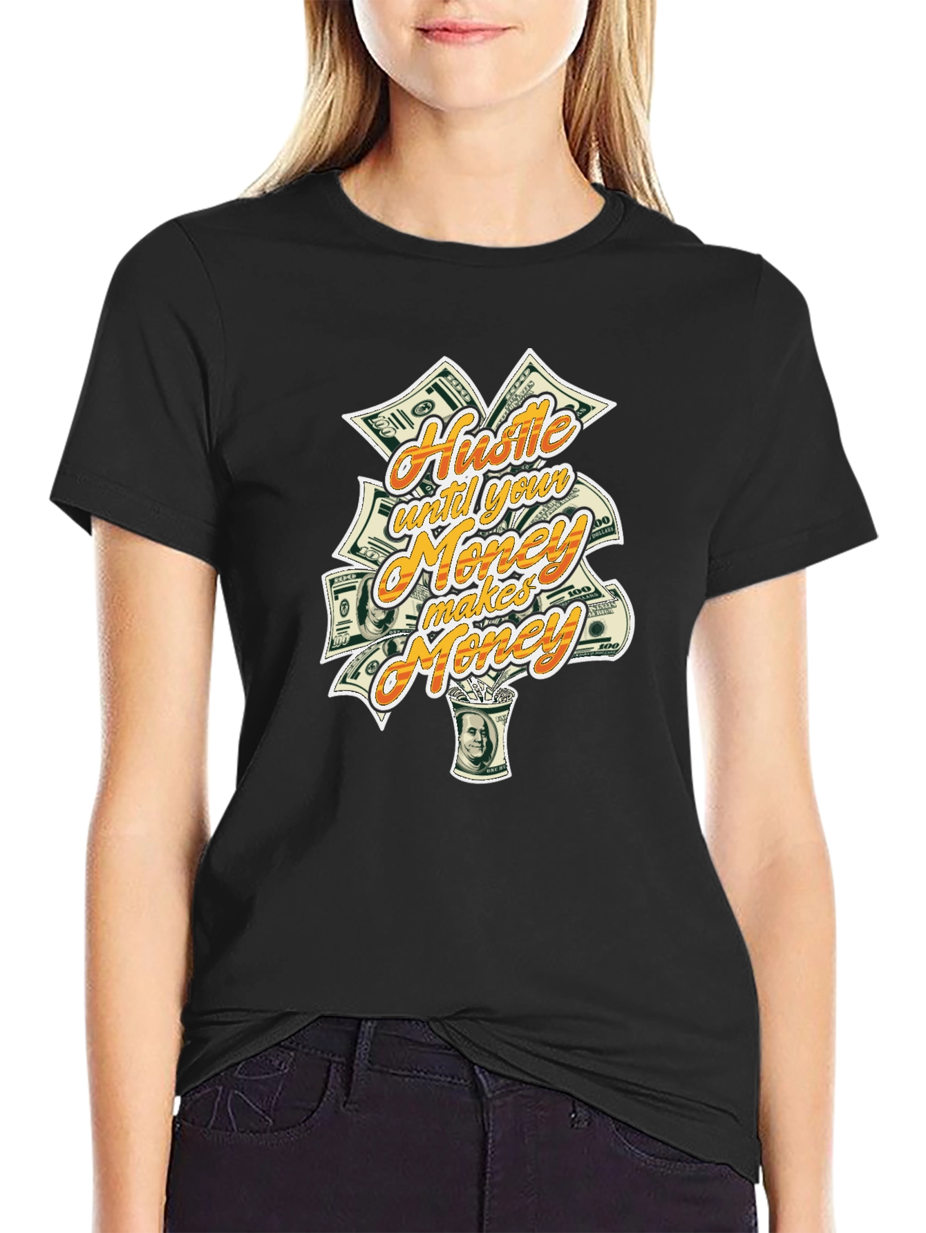 Hustle Until Your Money Makes Money Graphic Tee