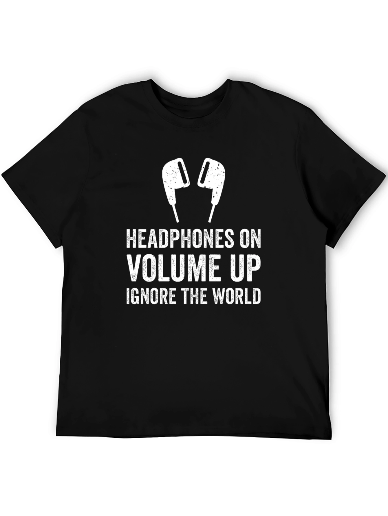 Headphones On Volume Up Graphic Tee